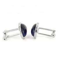 Oval Space Blue fiber optic Cufflinks (Online Exclusive)
