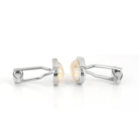 MarZthomson Yellow Flower Oval Cufflinks (Online Exclusive)