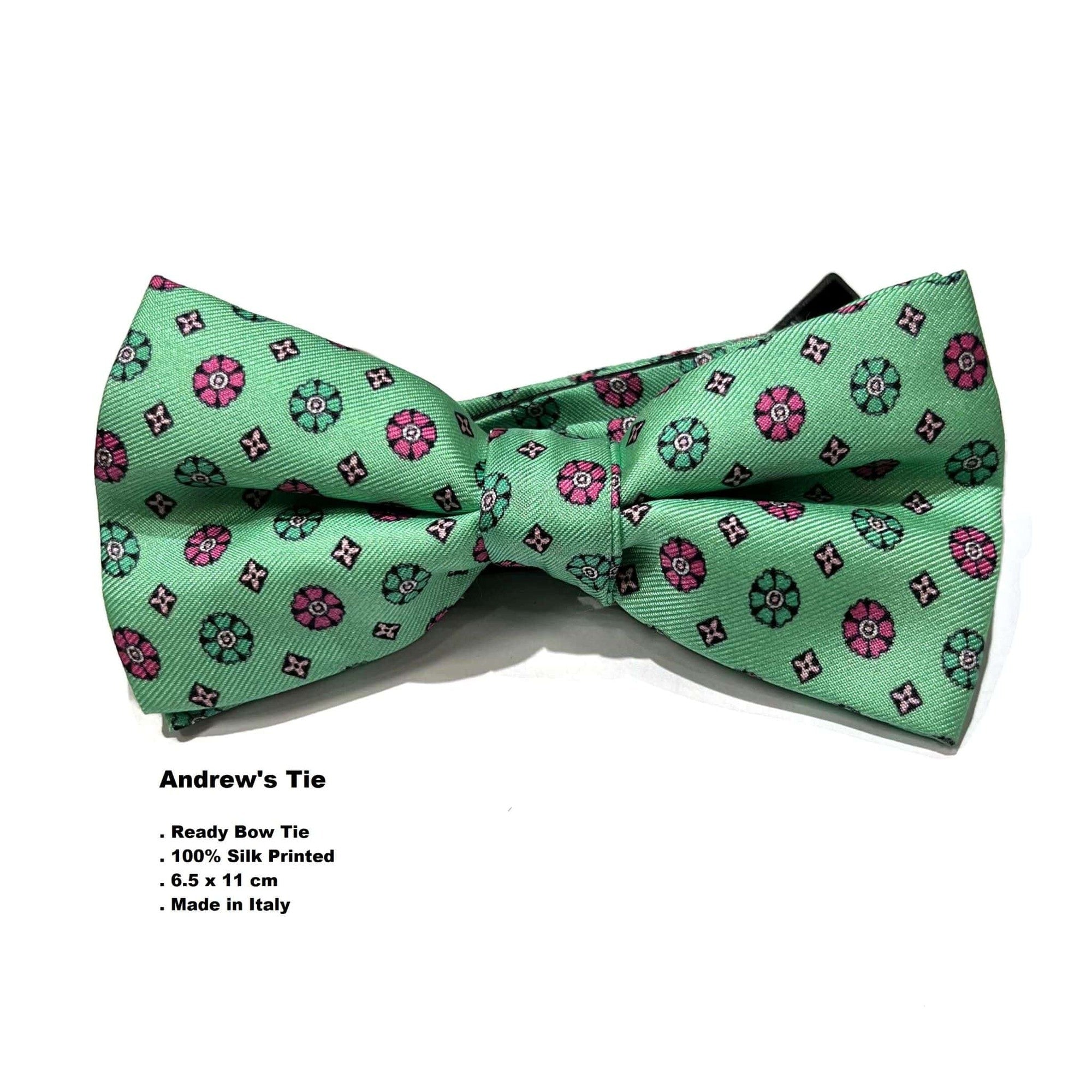 Andrew's Ties Printed Silk Bow Tie