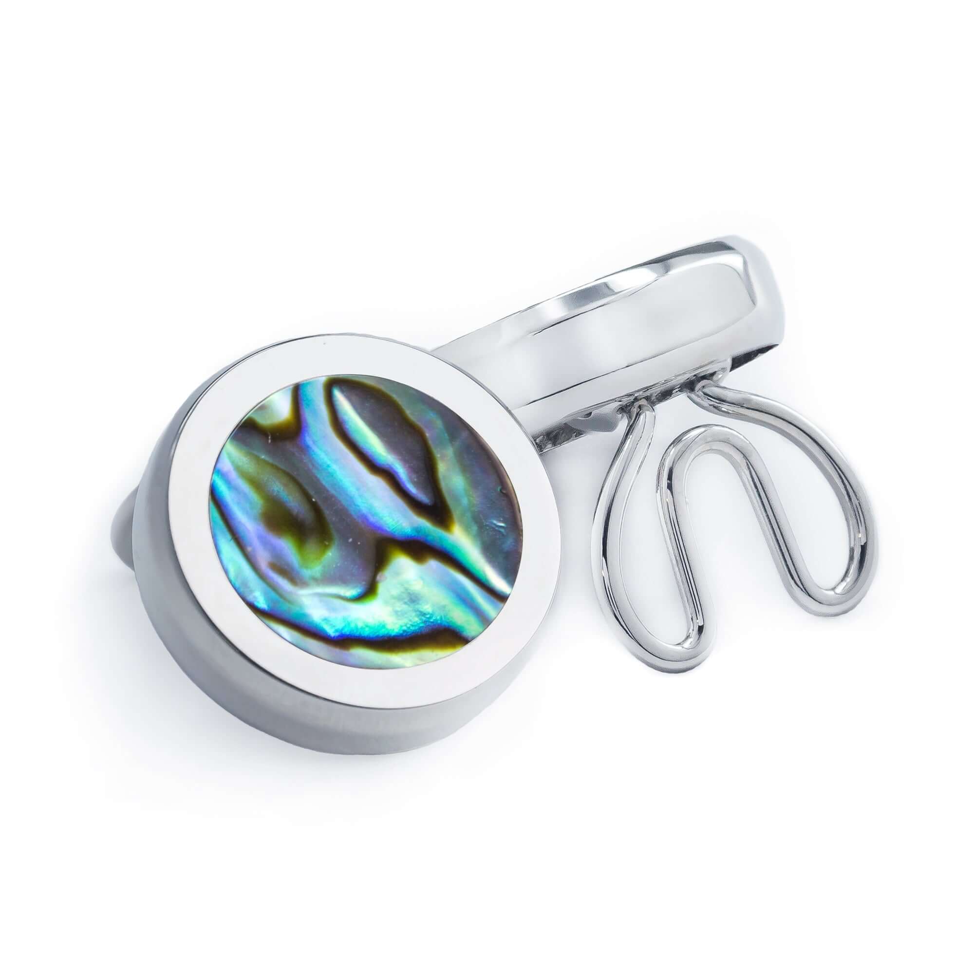 Abalone Shell Pearl Button Covers-Button Covers-A.Azthom-Cufflinks.com.sg