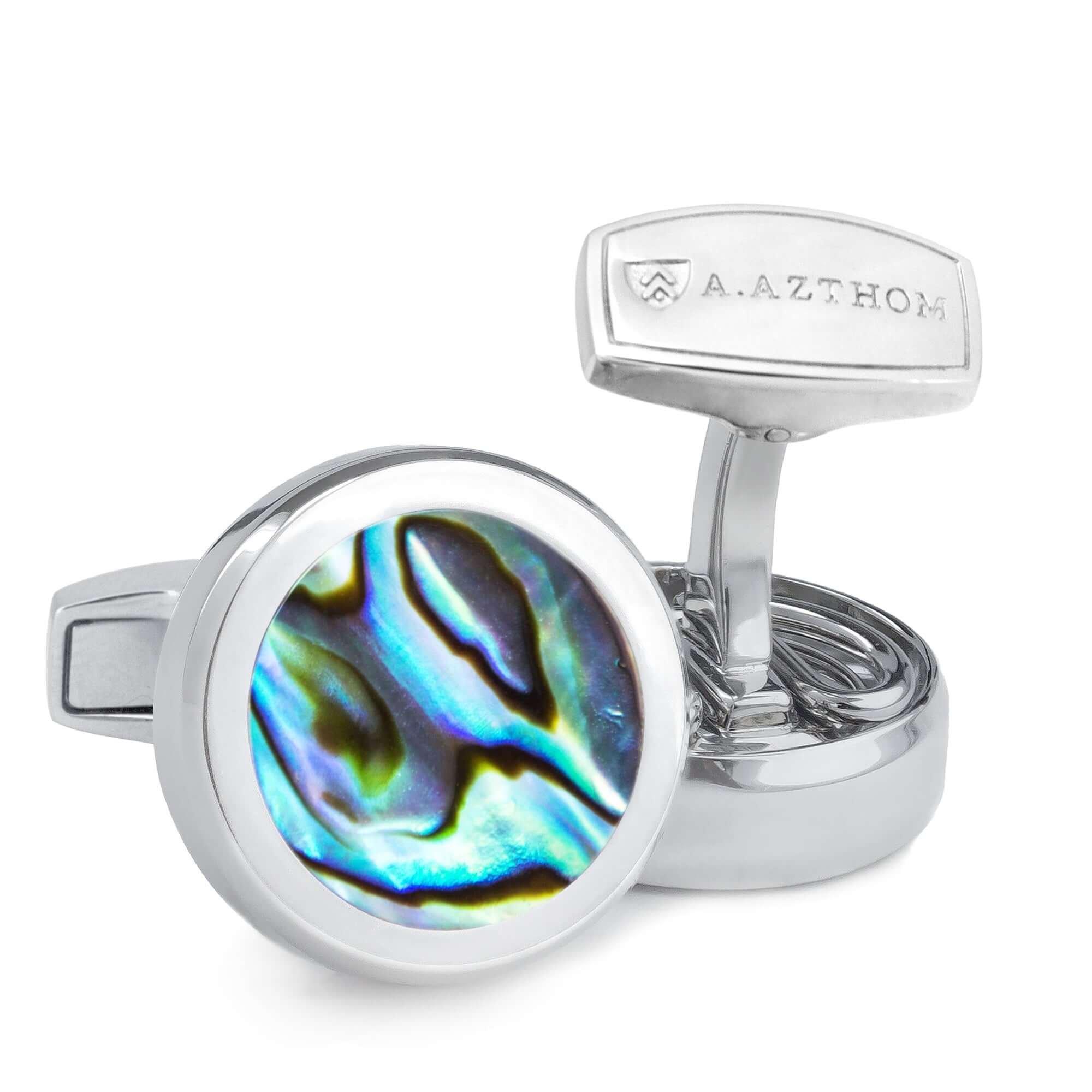 Aurum MOP Button Covers-Abalone-Cufflinks.com.sg