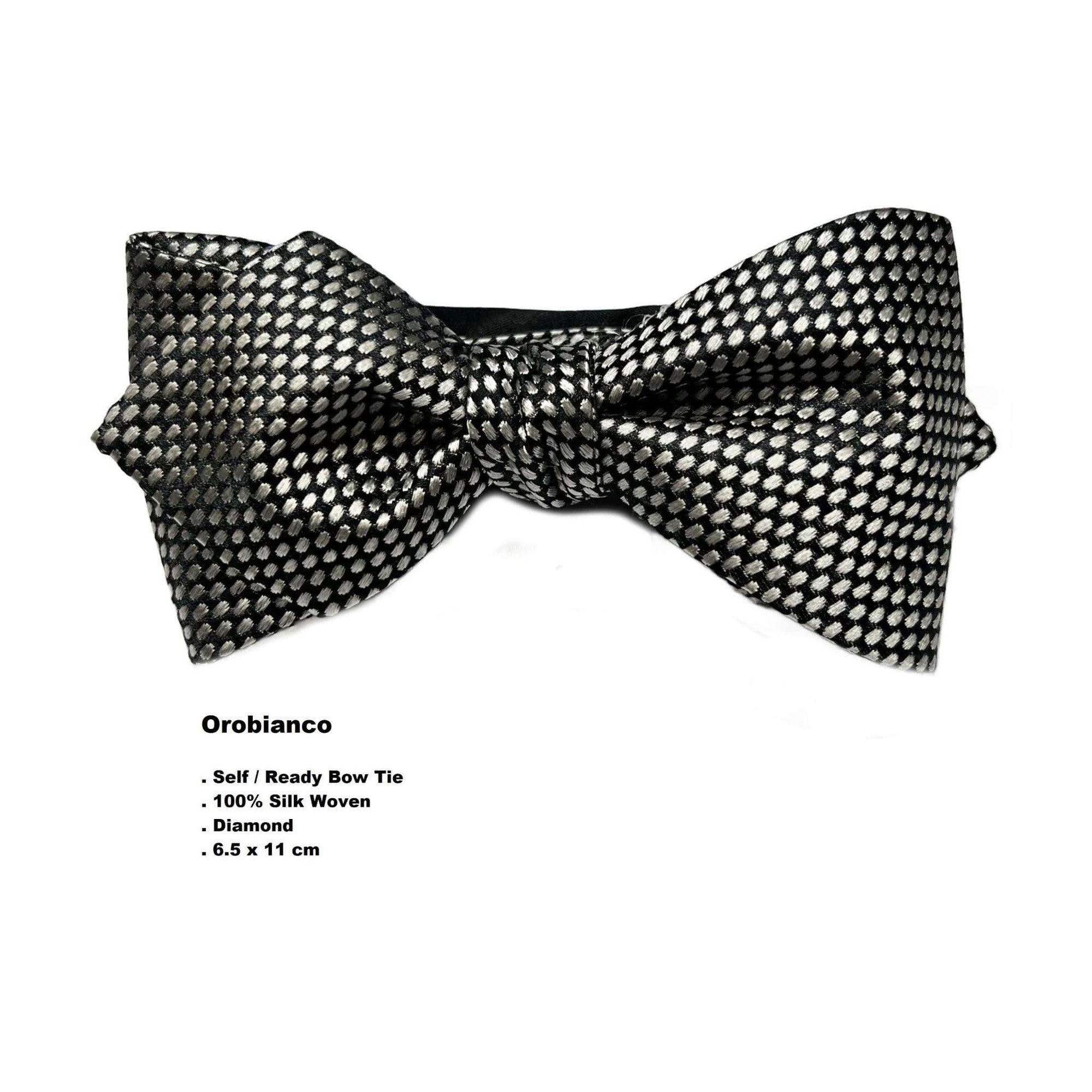 Azthom Woven Diamond Bow Tie