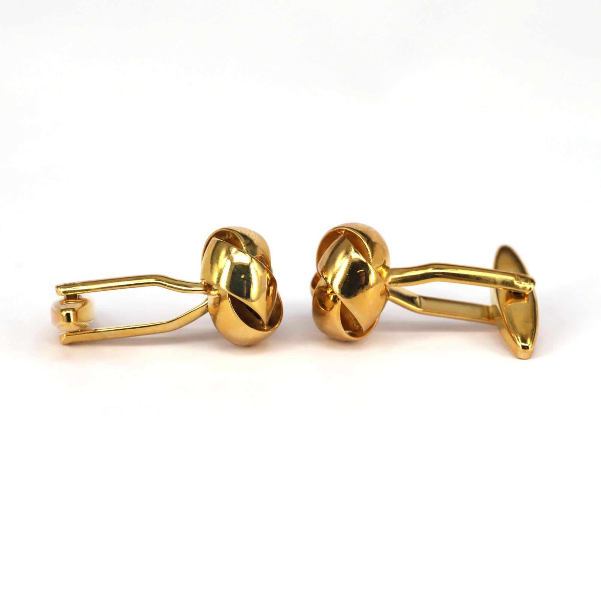 Big Knot in Gold Cufflinks-Cufflinks.com.sg