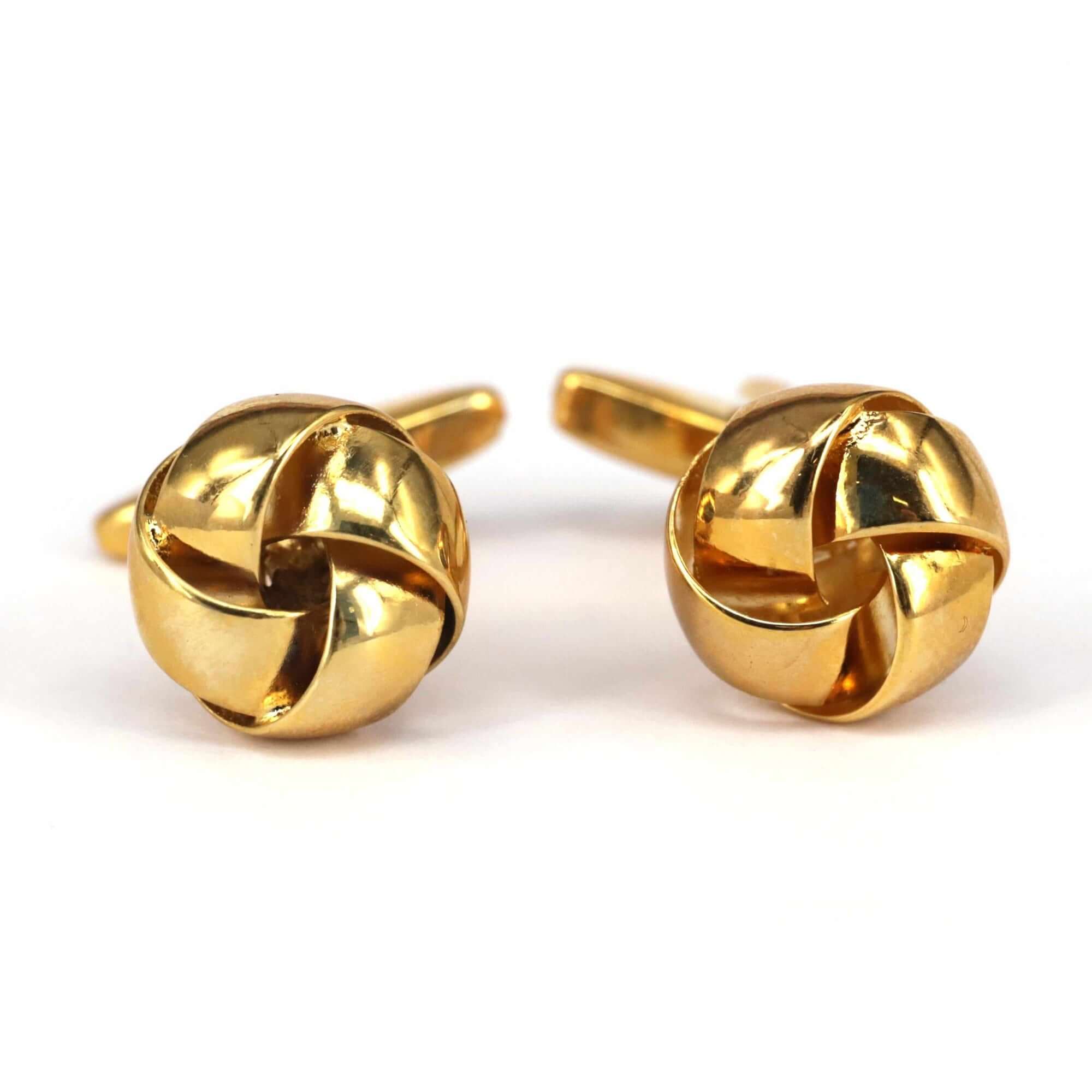 Big Knot in Gold Cufflinks-Cufflinks.com.sg