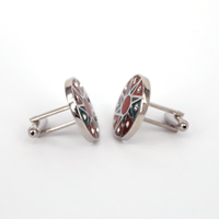 Blazing Sun with Crystals Cufflinks Marzthomson-Cufflinks.com.sg