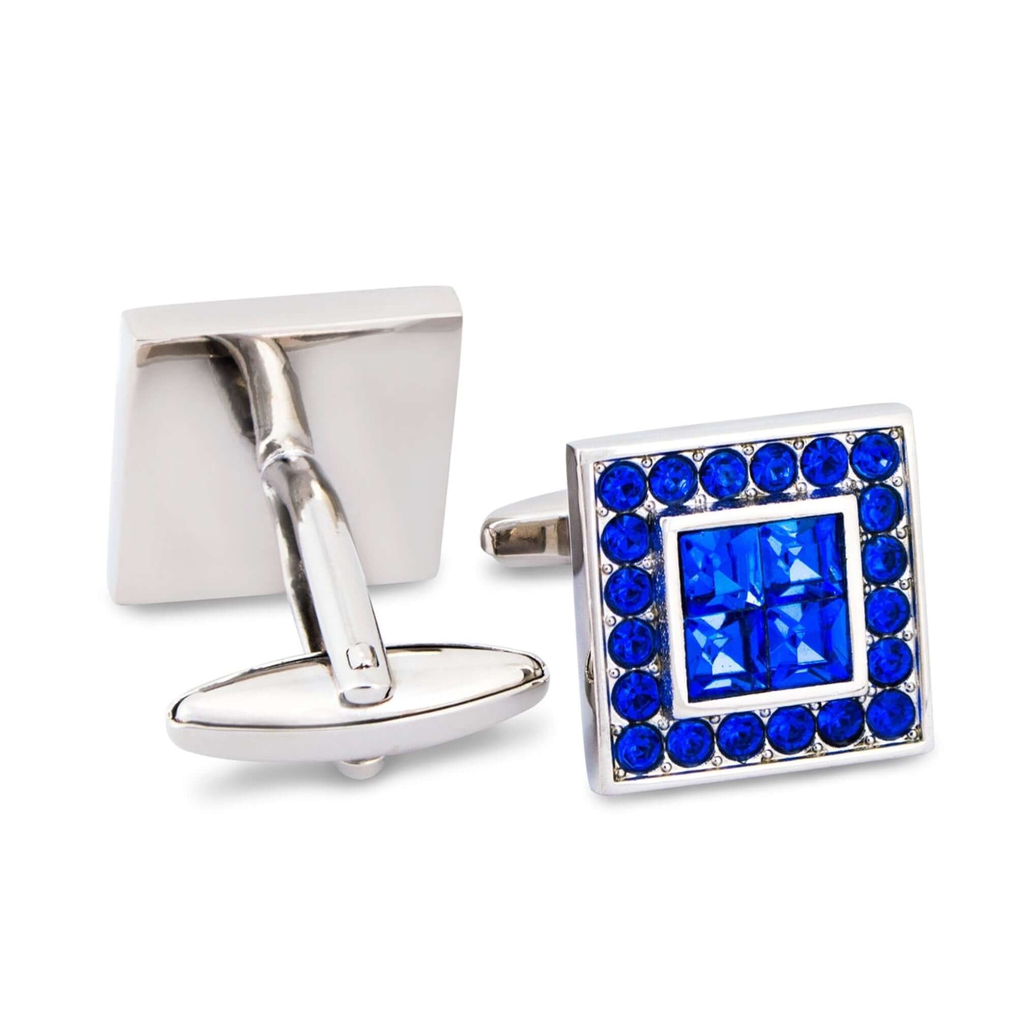 Blue Crystals Cufflinks M-Cufflinks.com.sg