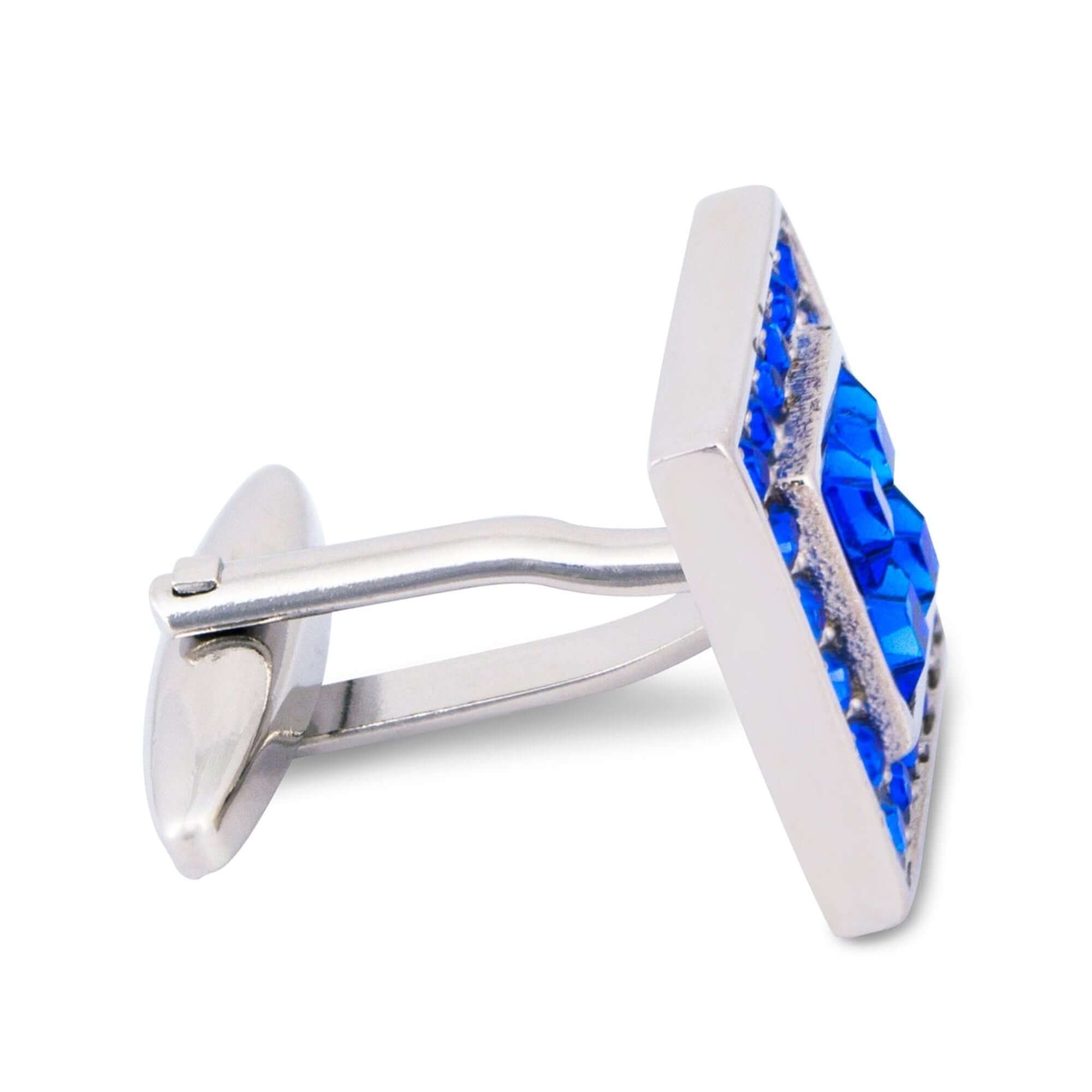 Blue Crystals Cufflinks M-Cufflinks.com.sg