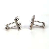 Blue and White Crystal Cufflinks F-Cufflinks.com.sg