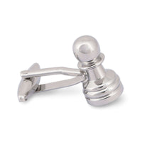 Chess Piece Pawn Cufflinks in Silver-Novelty Cufflinks-MarZthomson-Cufflinks.com.sg