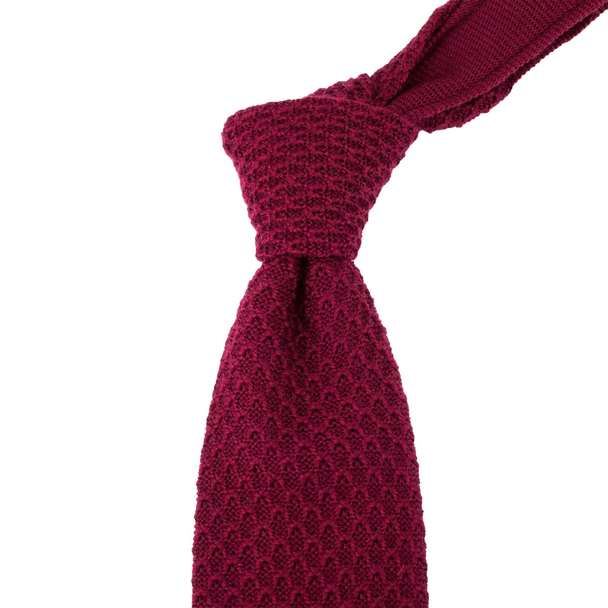 Church's Ruby Red 6cm Knitted Wool Tie-Cufflinks.com.sg | Neckties.com.sg