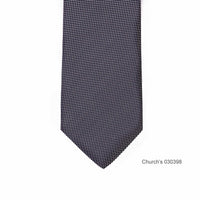 Church's woven white dot with Dark Blue background-Neckties-Church's-Cufflinks.com.sg