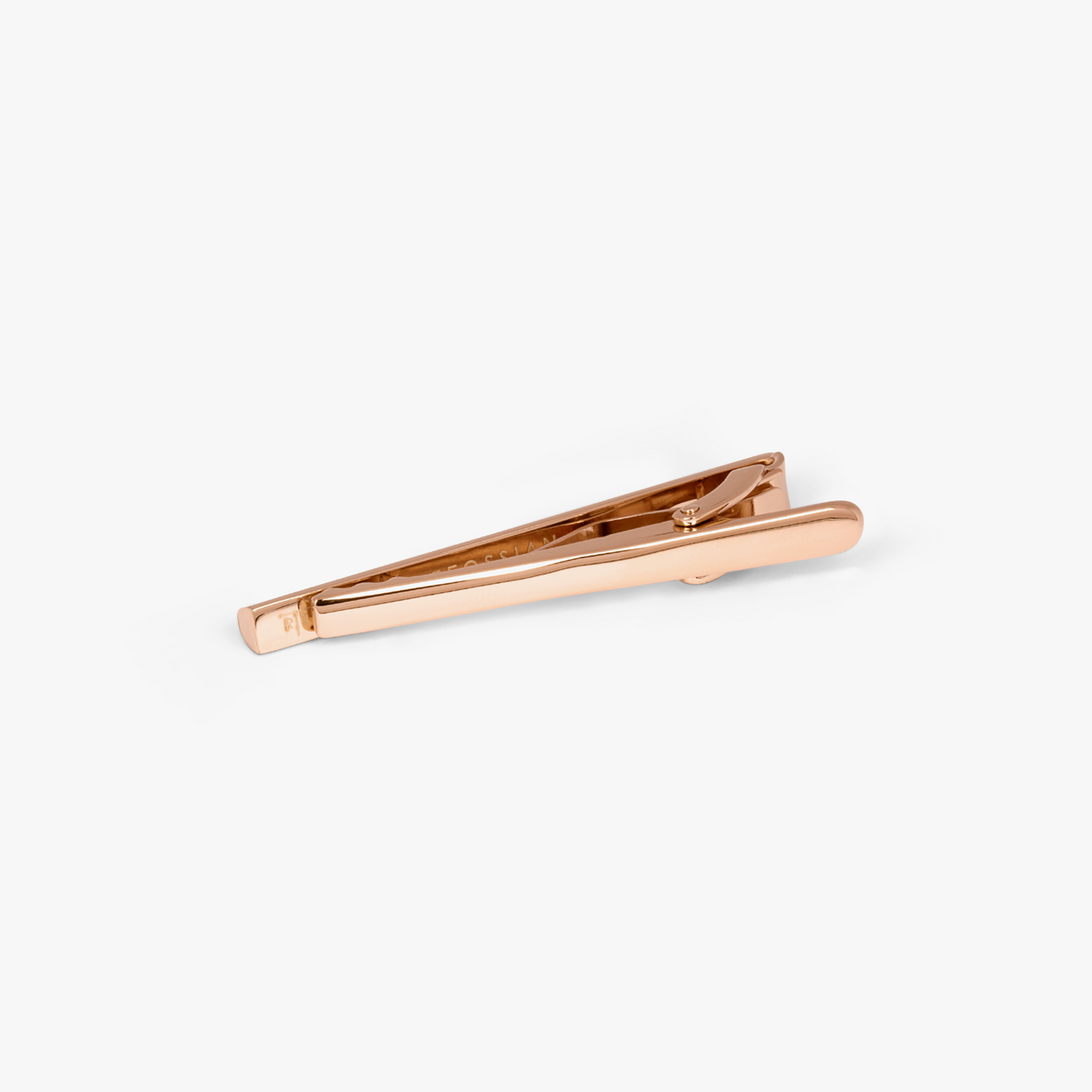 Classic Tie Clip with Brushed Rose Gold Finish-Tie Clip-Tateossian-Cufflinks.com.sg