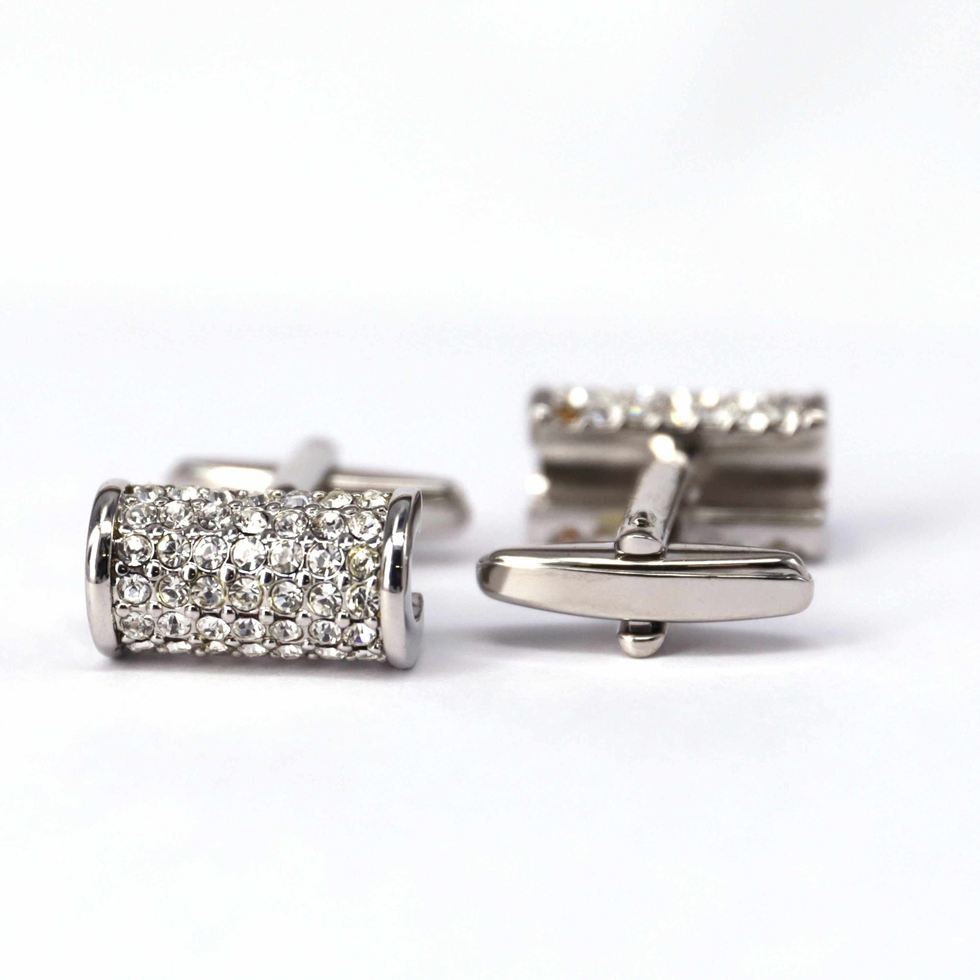 Clear Crystals Cufflinks-Cufflinks.com.sg