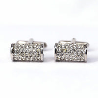 Clear Crystals Cufflinks-Cufflinks.com.sg
