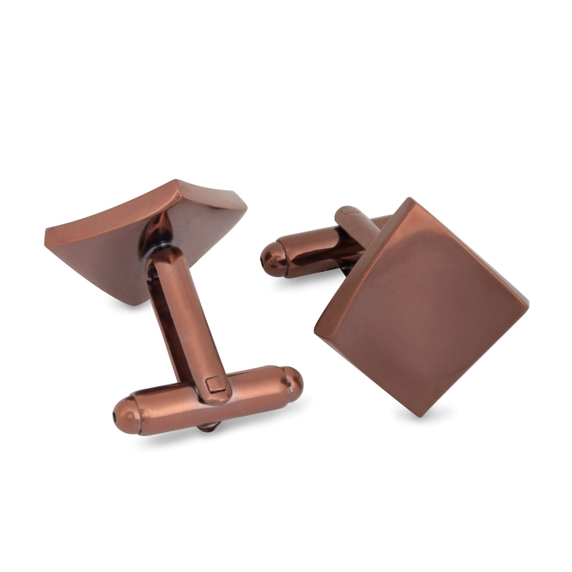 Concave Square Cufflinks in Copper-Cufflinks.com.sg