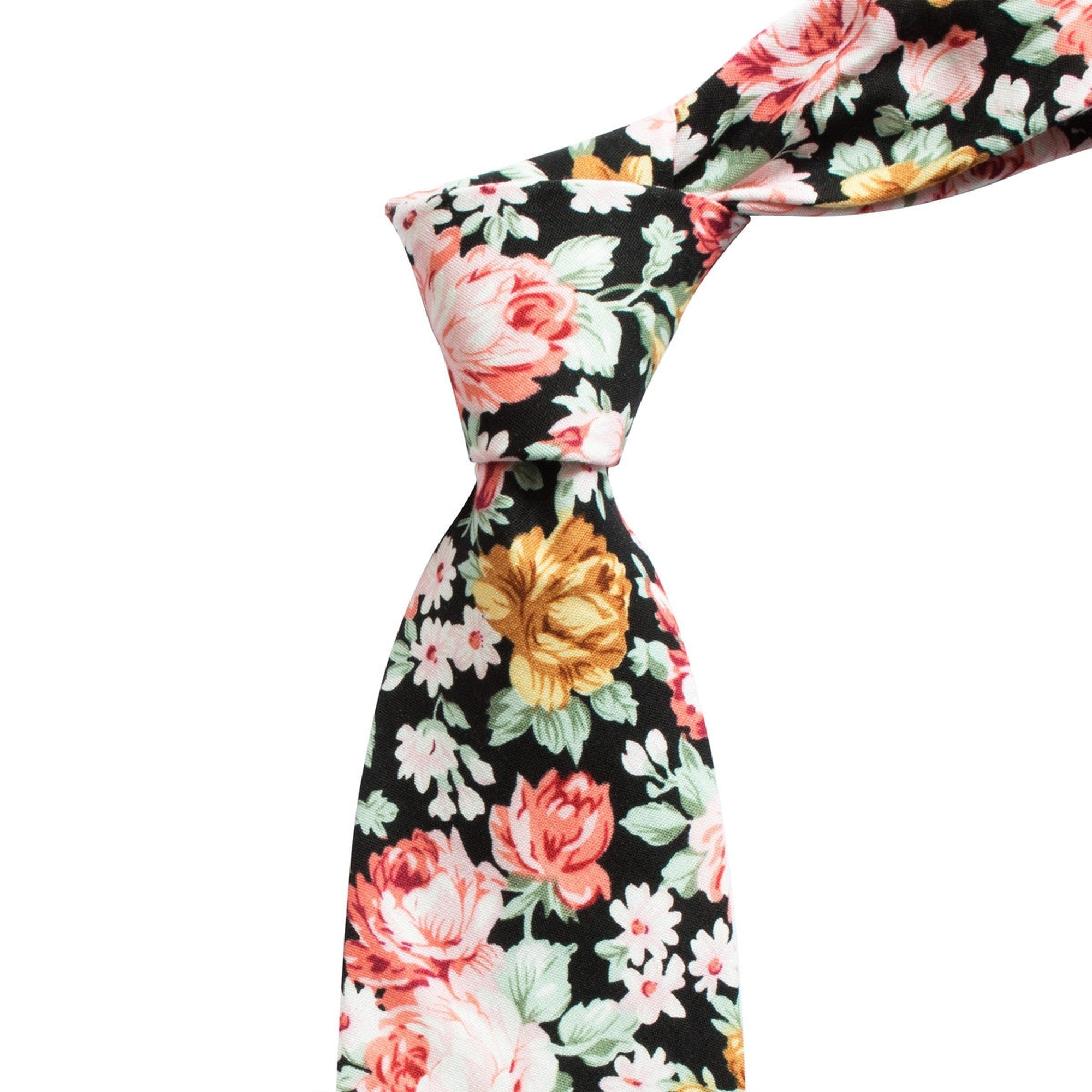 Cotton Floral Tie-Cufflinks.com.sg | Neckties.com.sg