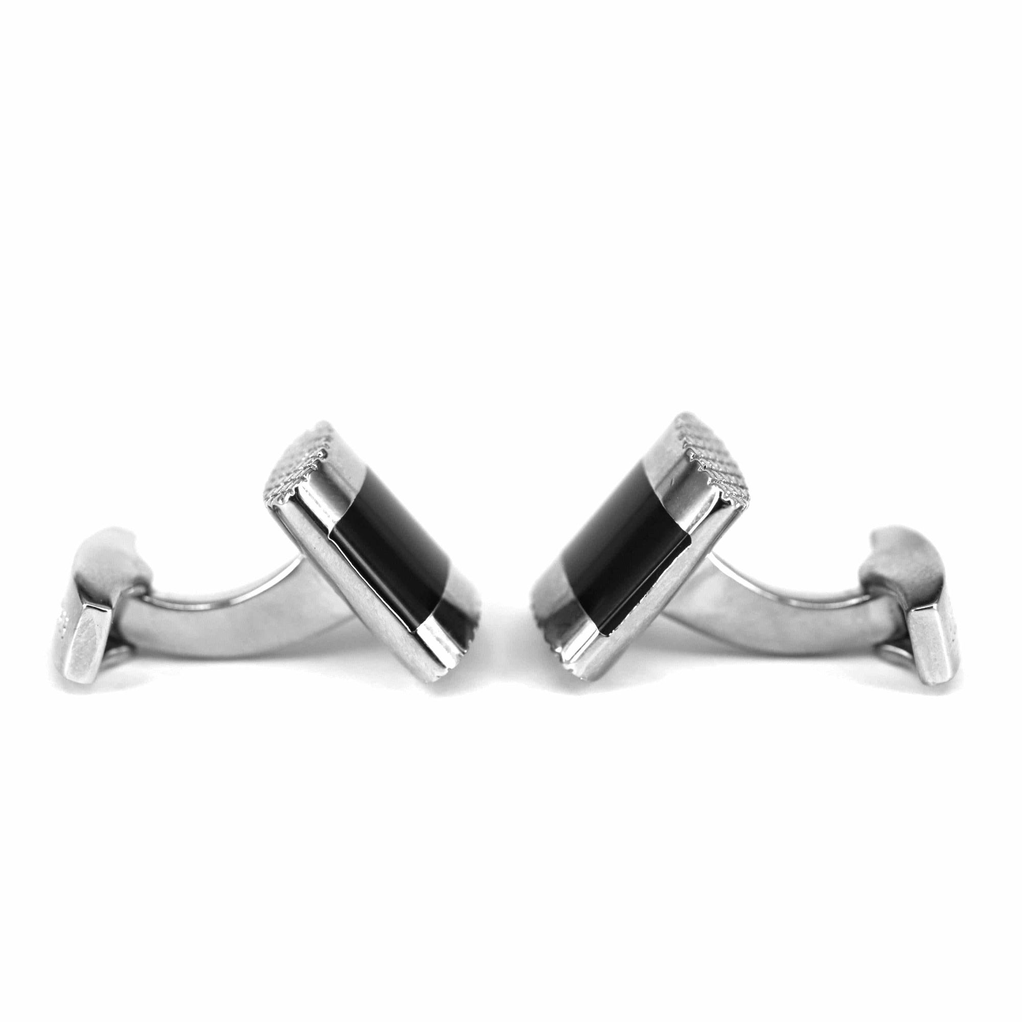 Cuboid Onyx Cufflinks M-Cufflinks.com.sg