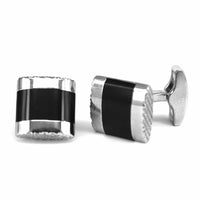 Cuboid Onyx Cufflinks M-Cufflinks.com.sg