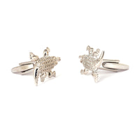 Fat Silver Alligator, Crocodile Cufflinks-Cufflinks.com.sg