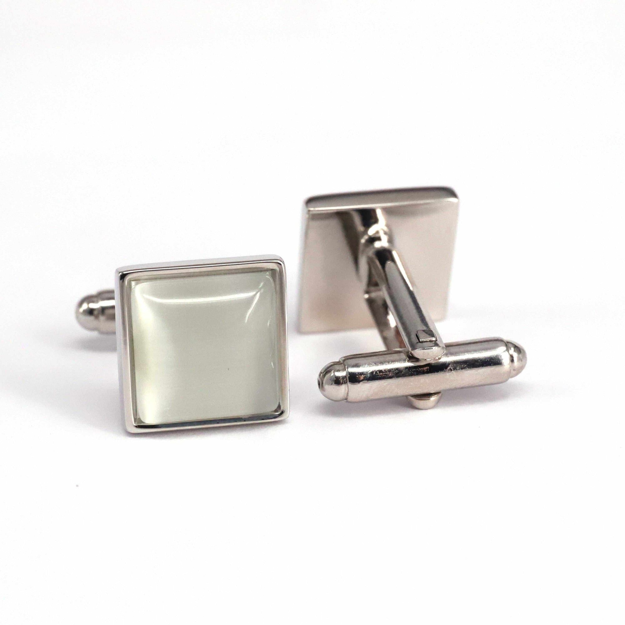 Fiber Glass (Small) Square Cufflinks A-Cufflinks.com.sg