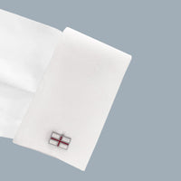 Flag of England Cufflinks, Saint George's Cross M-Flag Cufflinks-MarZthomson-Cufflinks.com.sg