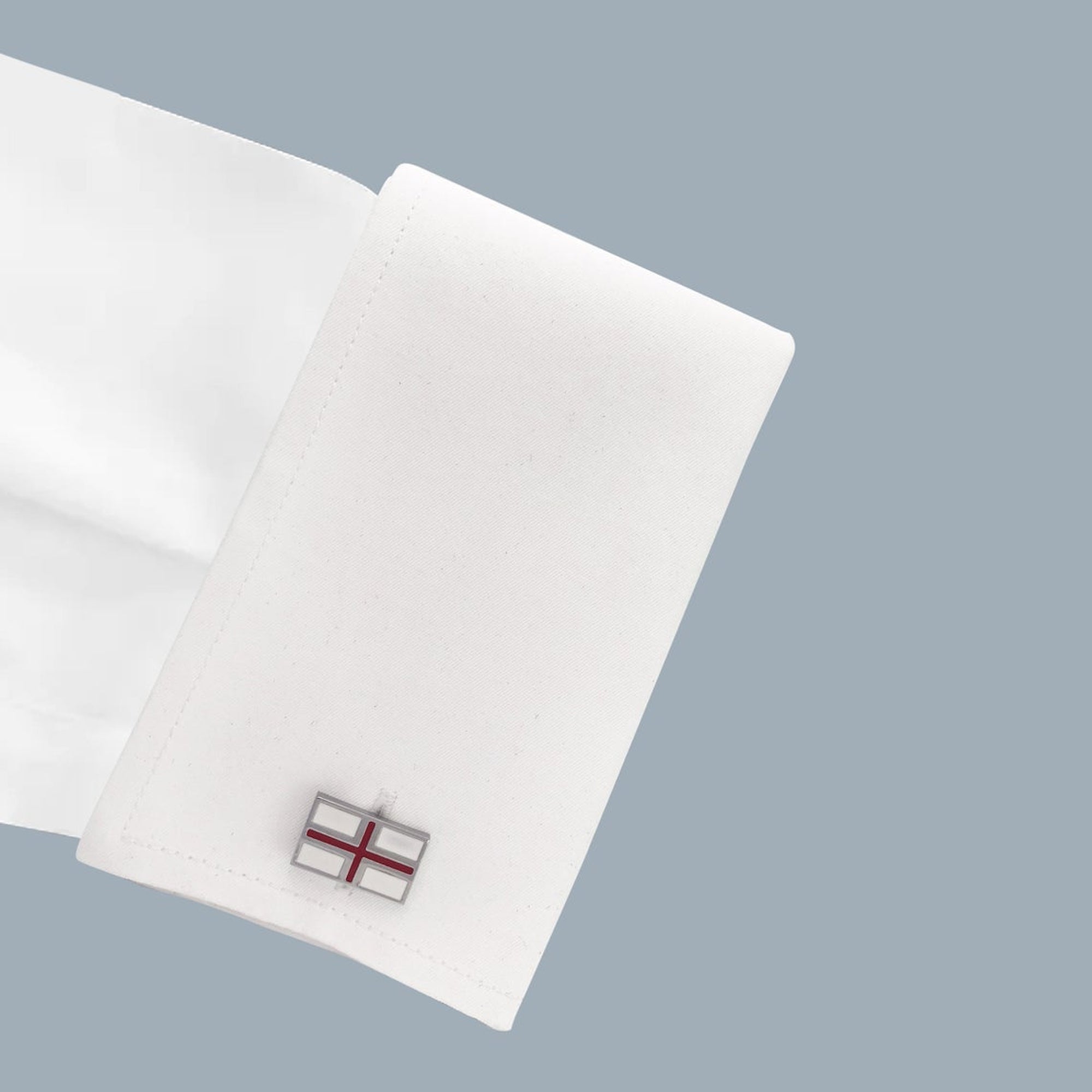 Flag of England Cufflinks, Saint George's Cross M-Flag Cufflinks-MarZthomson-Cufflinks.com.sg