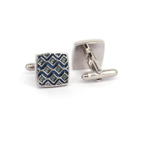 Floral motif in Square Cufflinks-Cufflinks.com.sg