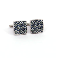 Floral motif in Square Cufflinks-Cufflinks.com.sg