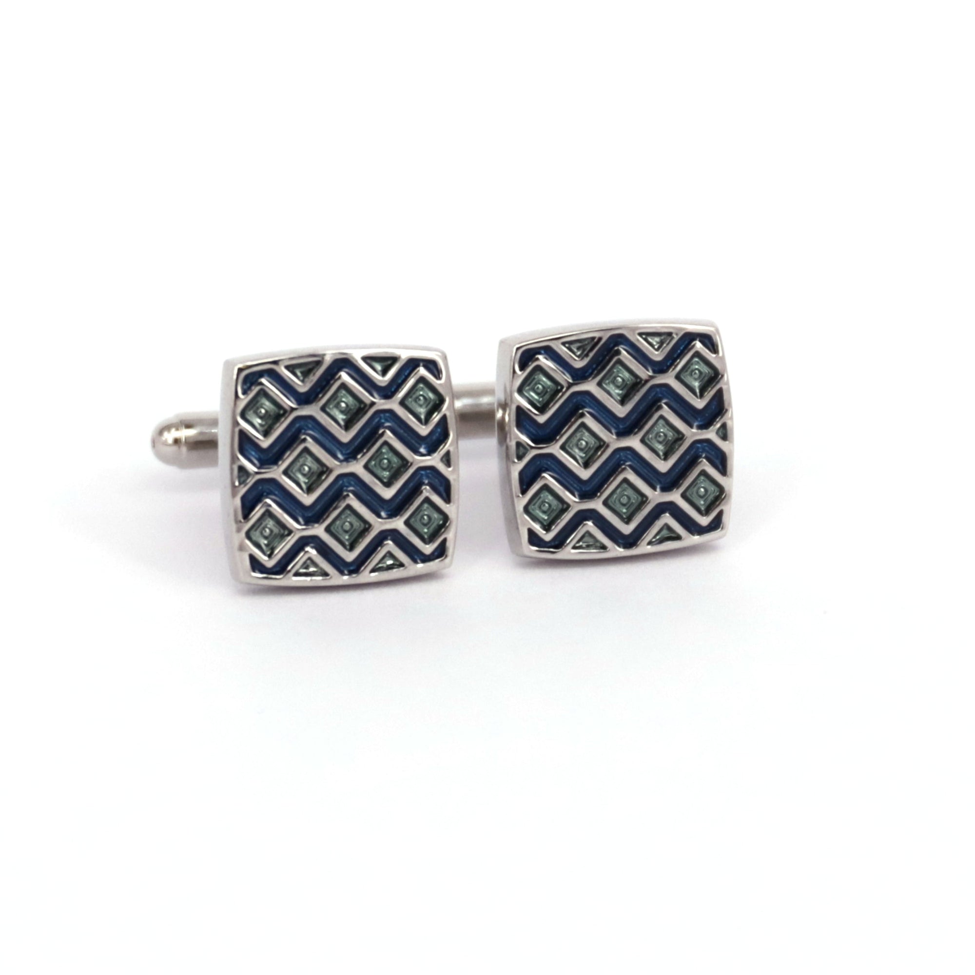 Floral motif in Square Cufflinks-Cufflinks.com.sg