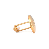Gold Len Simple Round Cufflink-Cufflinks.com.sg