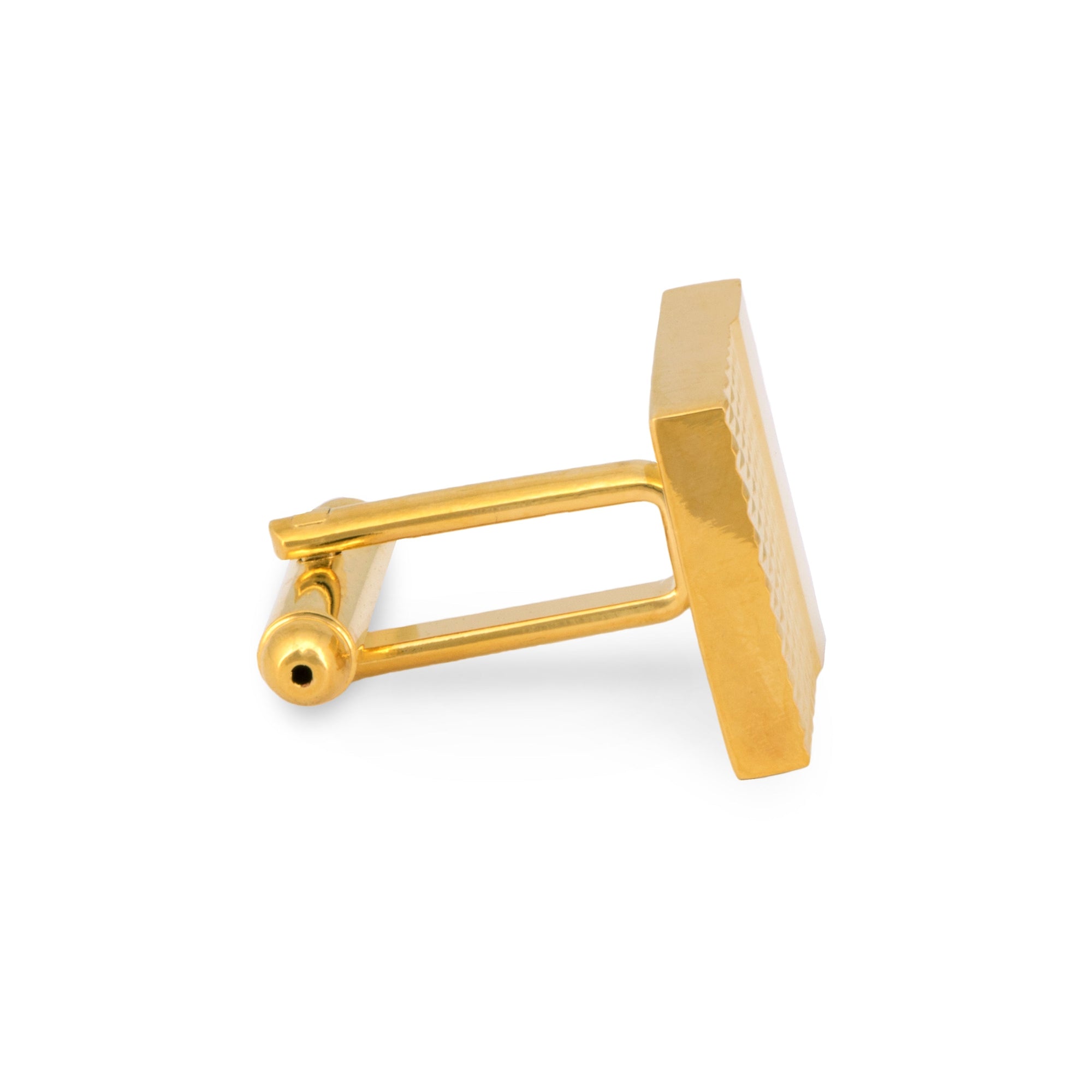 Gold Square Cufflinks with Fine Intrici Details F-Cufflinks.com.sg