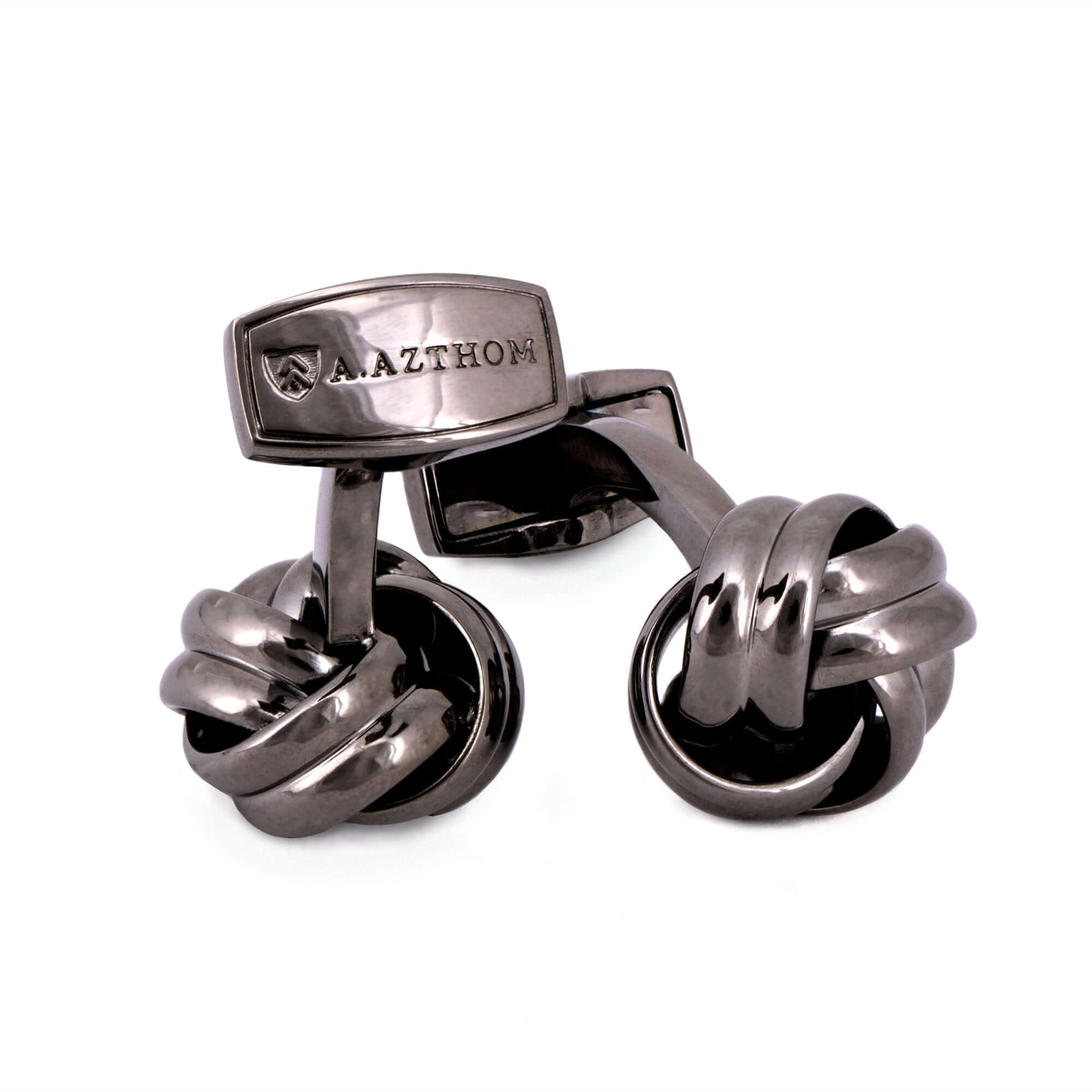 Gordian Knot Ruthenium-plated Cufflinks-Cufflinks.com.sg