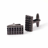Grill and Shield Cufflinks in Gunmetal-Cufflinks.com.sg