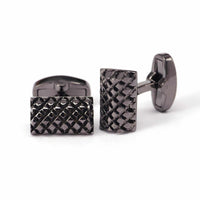 Grill and Shield Cufflinks in Gunmetal-Cufflinks.com.sg