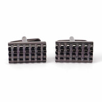 Grill and Shield Cufflinks in Gunmetal-Cufflinks.com.sg