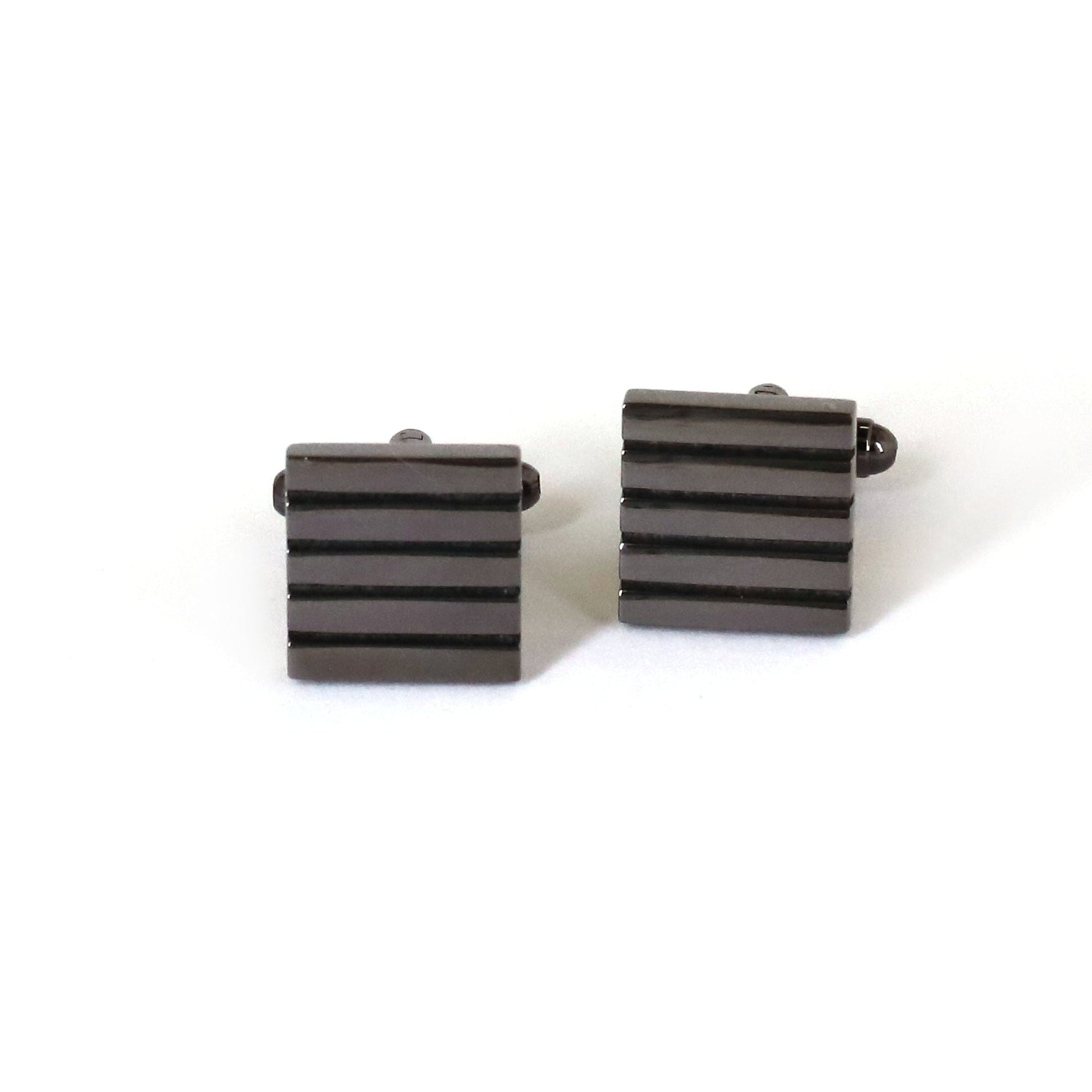 Gun Metal Rectangle Cufflink M-Cufflinks.com.sg