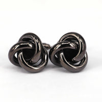 Gunmetal Big Wire Knot Cufflinks-Cufflinks.com.sg
