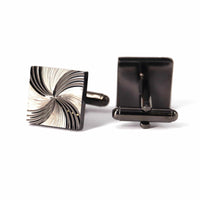 Gunmetal Cufflinks with Detailing-Cufflinks.com.sg