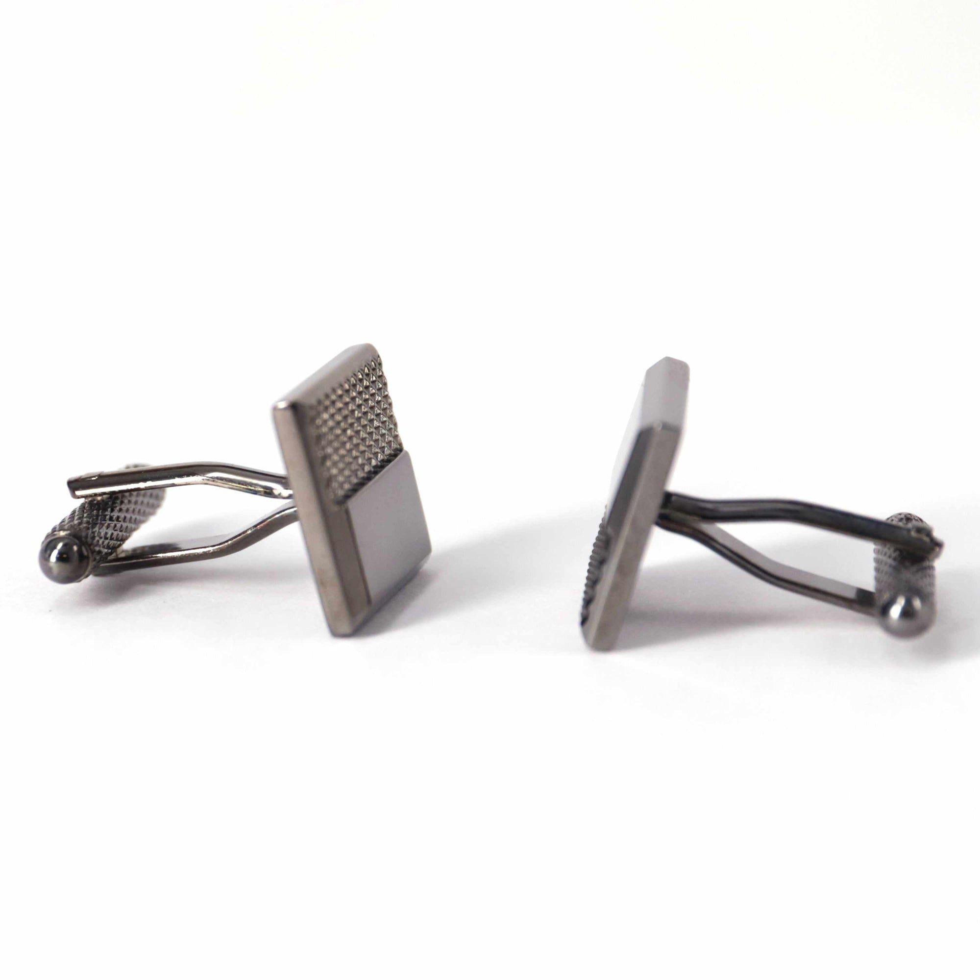 Gunmetal Cufflinks with Detailing-Cufflinks.com.sg