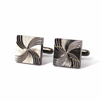 Gunmetal Cufflinks with Detailing-Cufflinks.com.sg