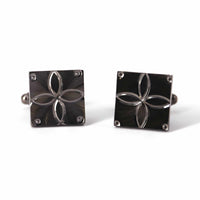 Gunmetal Cufflinks with Detailing-Cufflinks.com.sg