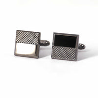Gunmetal Cufflinks with Detailing-Cufflinks.com.sg