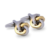 Knot Gold-toned brass cufflinks F-Cufflinks.com.sg