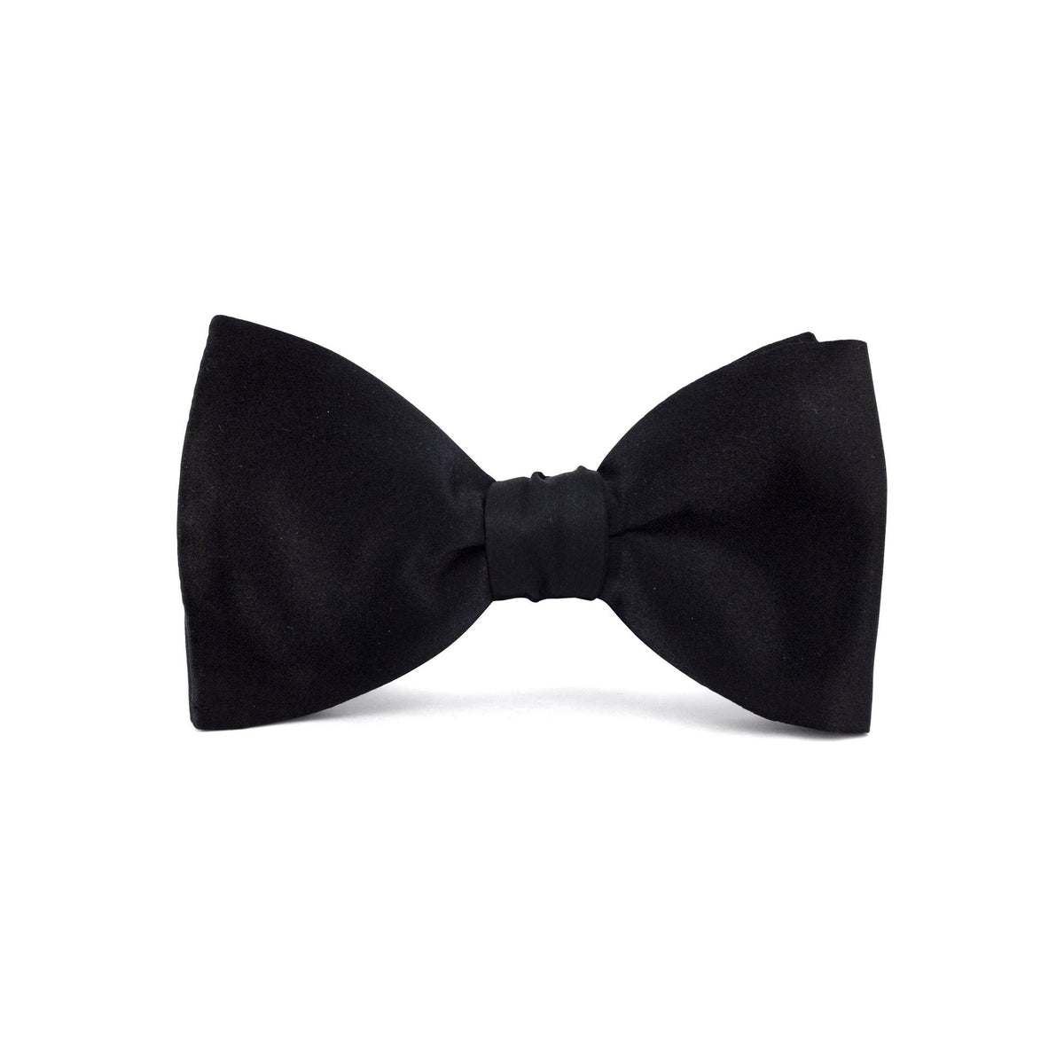 Lanvin Pre-tied Classic Silk Bow Tie in Black-Bow Ties-Lanvin-Cufflinks.com.sg