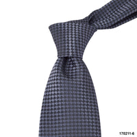 MarZthomson 8cm Grey Geometric Detail Woven Tie M-Cufflinks.com.sg | Neckties.com.sg