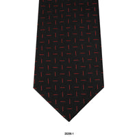MarZthomson 8cm Navy Woven Tie with Red Line Details M-Cufflinks.com.sg | Neckties.com.sg