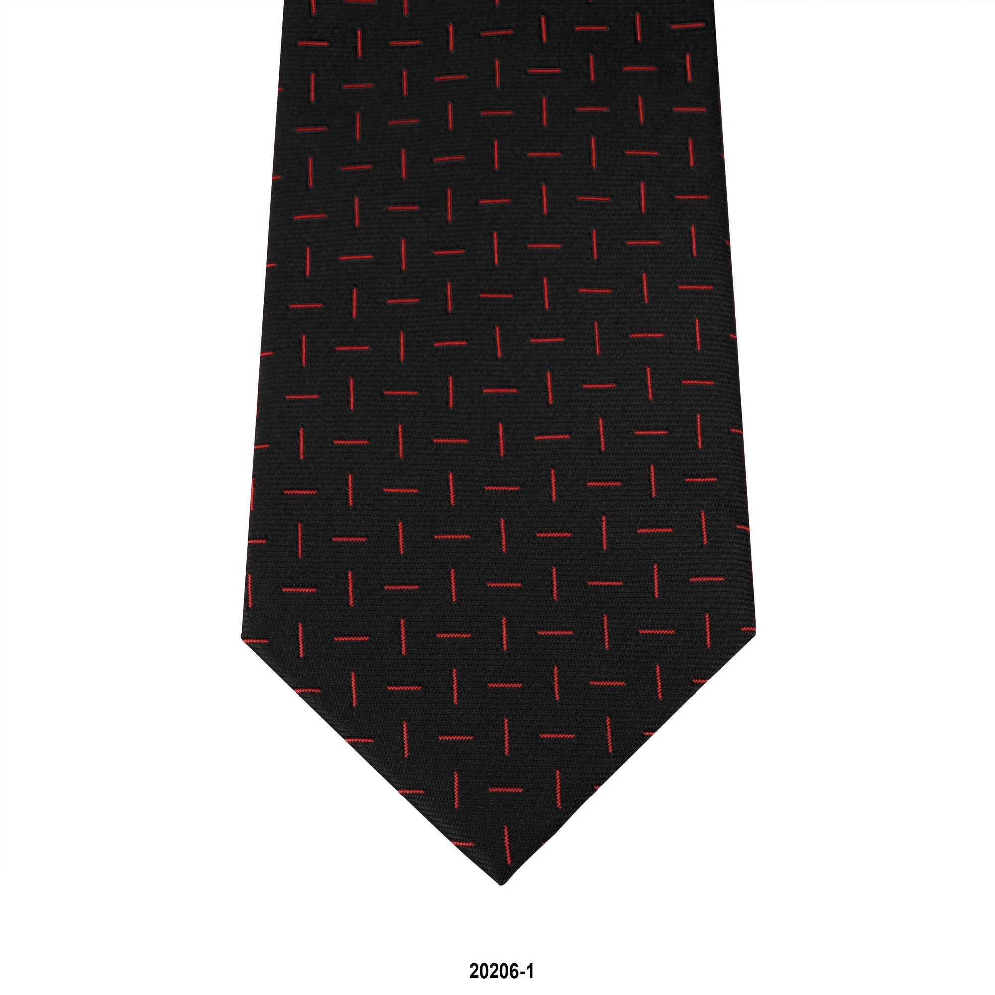 MarZthomson 8cm Navy Woven Tie with Red Line Details M-Cufflinks.com.sg | Neckties.com.sg