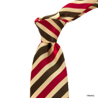 MarZthomson 8cm Stripe Tie in Beige, Red and Brown J-Cufflinks.com.sg | Neckties.com.sg