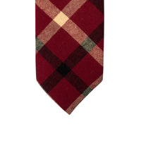 MarZthomson 8cm Wide Plaid Cotton Tie in Maroon Red-Cufflinks.com.sg | Neckties.com.sg