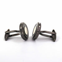 MarZthomson Art Deco Cufflinks in Black Rhodium-Cufflinks.com.sg